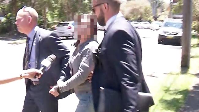 Narelle Smith being arrested in January. Picture: 9 NEWS