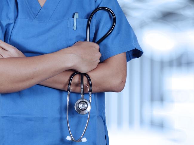 success smart medical doctor working with operating room as concept