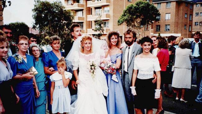 Bronwyn Winfield at the 1990 wedding of Andy and Michelle Read. Photo: Supplied