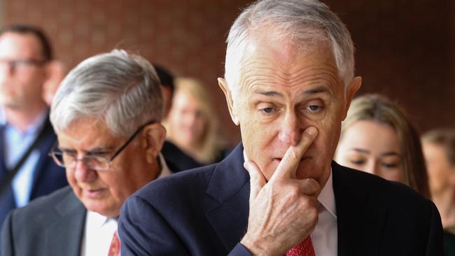 Malcolm Turnbull’s authority is eroding before our eyes. Picture: AAP/Richard Wainwright