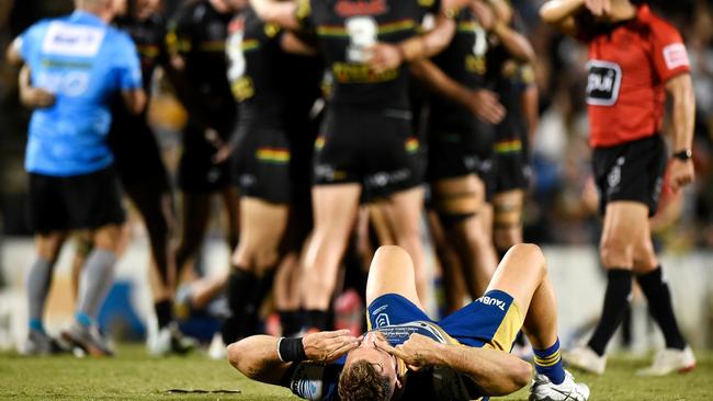 The pain and pleasure of finals footy. Photo by Matt Roberts/Getty Images.