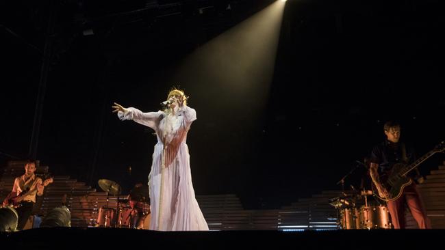 Florence + the Machine performing at Botanic Park. Picture: Simon Cross