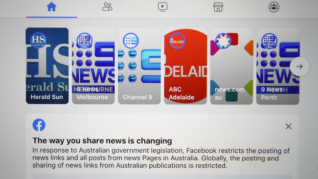 Facebook has sparked a storm by banning publishers and users in Australia from posting and sharing news content. Picture: Getty Images