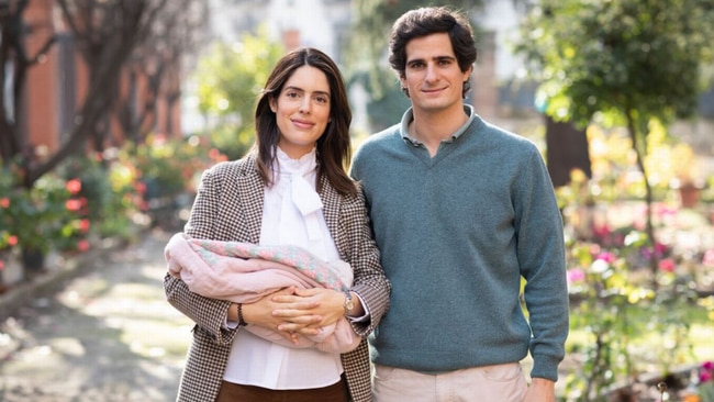 17th Duke of Huéscar and his wife Sofia welcomed their baby in January. Source: Europa Press via Getty Images