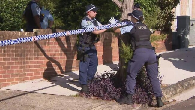 A man has been rushed to hospital after being allegedly stabbed multiple times in North Sydney. Picture: Nine News.