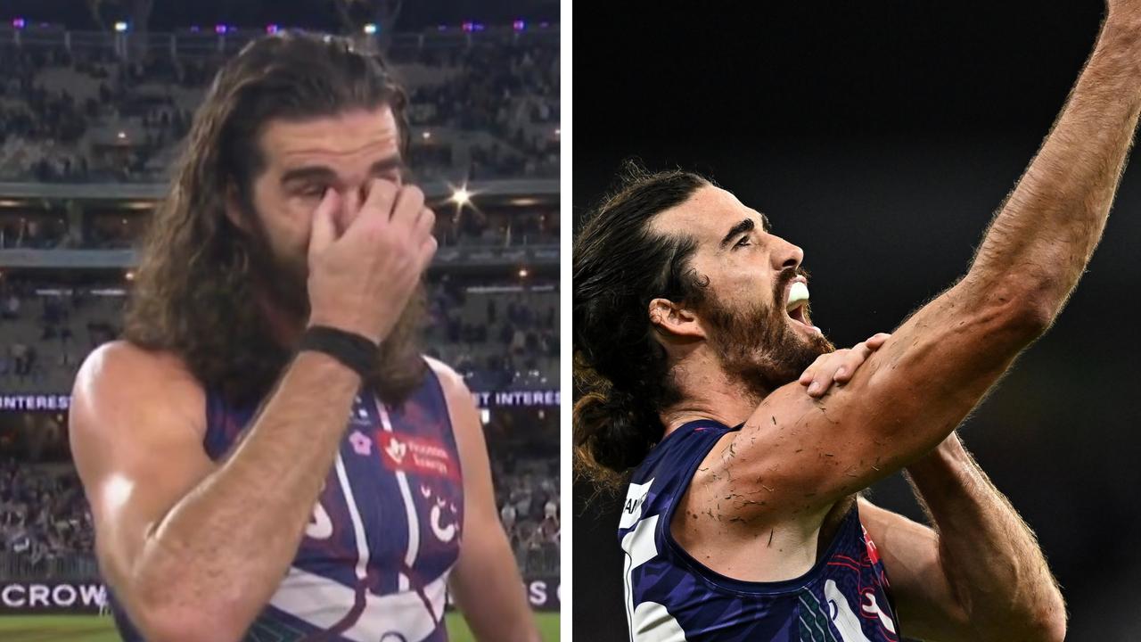 Alex Pearce was moved to tears after his stunning late goal against Collingwood.