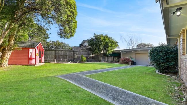 The back garden’s cubby house.