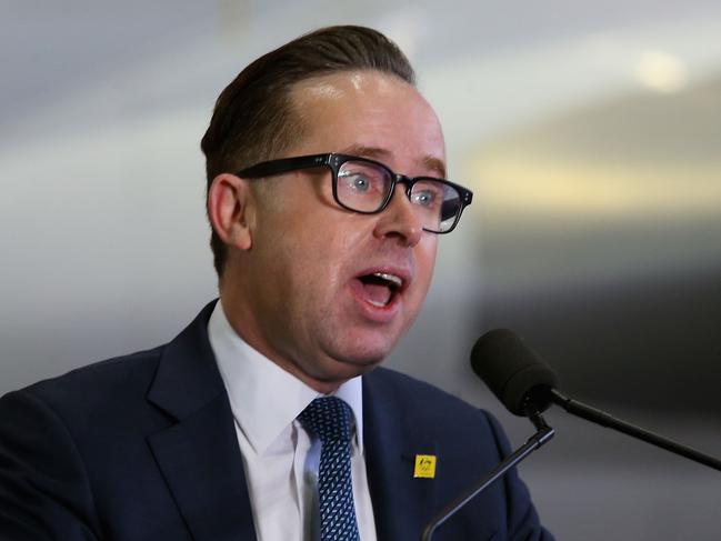 SYDNEY, AUSTRALIA - AUGUST 24: Qantas CEO Alan Joyce speaks during the Welcome Home for Australian Olympic Games athletes at Sydney International Airport on August 24, 2016 in Sydney, Australia. (Photo by Jason McCawley/Getty Images)