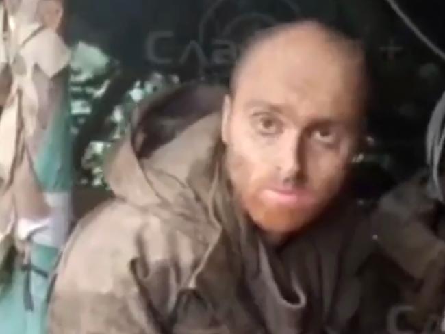 Australian man Oscar Jenkins was captured by Russian forces in Ukraine. Picture: Screengrab