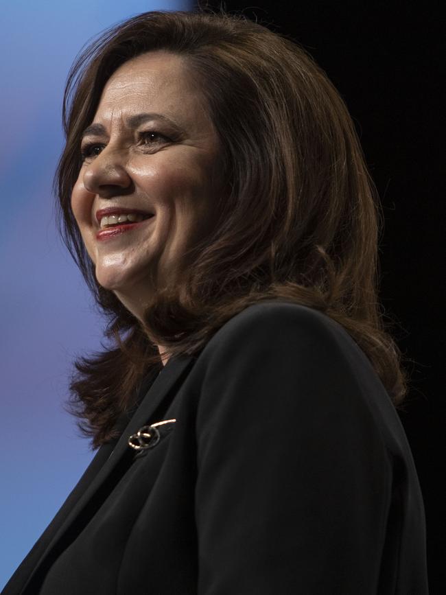 Premier Annastacia Palaszczuk addresses the Committee for Economic Development of Australia. Picture: Glenn Hunt