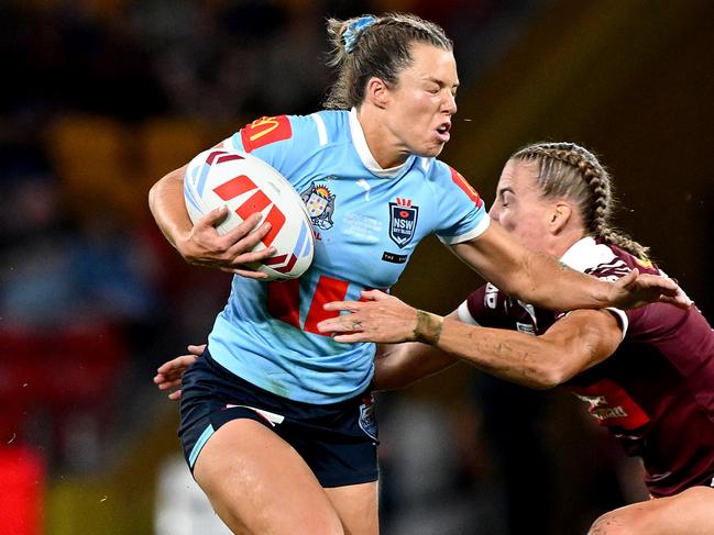 Cronulla’s Emma Tonegato in action for NSW. Picture: Bradley Kanaris/Getty Images