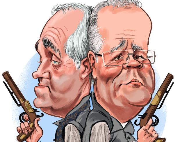 Guns drawn … Morrison is fearful of the damage Turnbull can wreak.