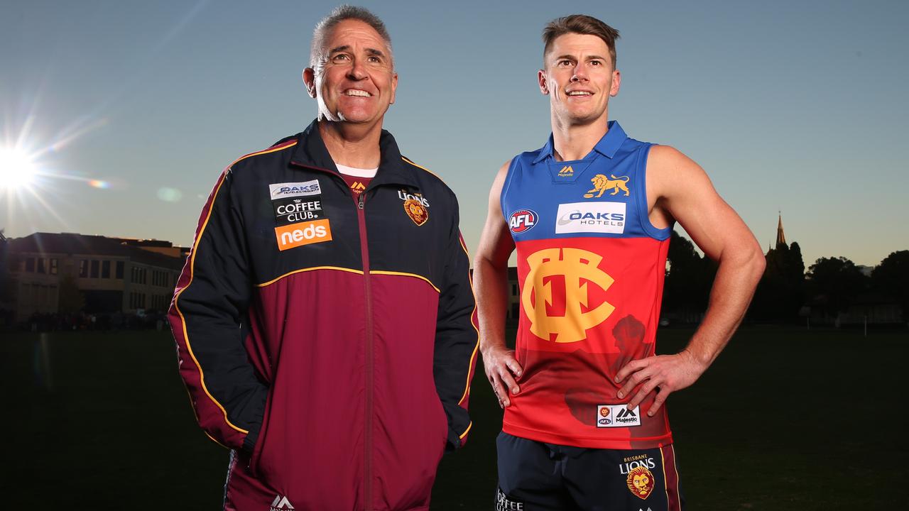 Brisbane coach Chris Fagan and captain Dayne Zorko. Photo: Michael Klein