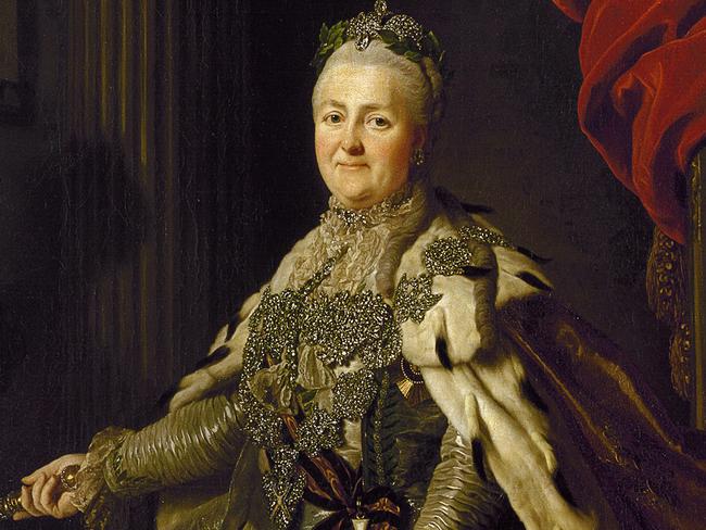 Masterpieces from the Hermitage: The Legacy of Catherine the Great. Alexander ROSLIN Swedish 1718–93 Portrait of Catherine II 1776–77 oil on canvas 271.0 х 189.5 cm The State Hermitage Museum, St Petersburg (Inv. no. ГЭ-1316) Acquired from the artist, 1777 EXHI029593