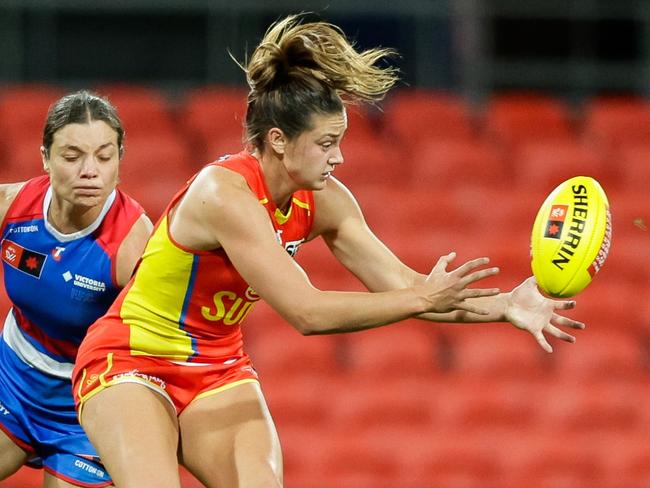 The Suns were comprehensive victors in their final pre-season game against the Western Bulldogs. Picture: Russell Freeman/AFL Photos via Getty Images