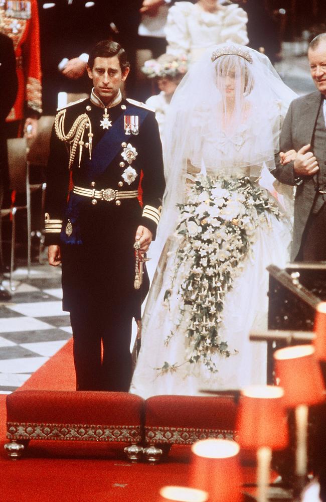 The real Charles and Diana tied the knot in 1981 as billions of people watched on globally. Picture: STR/AFP