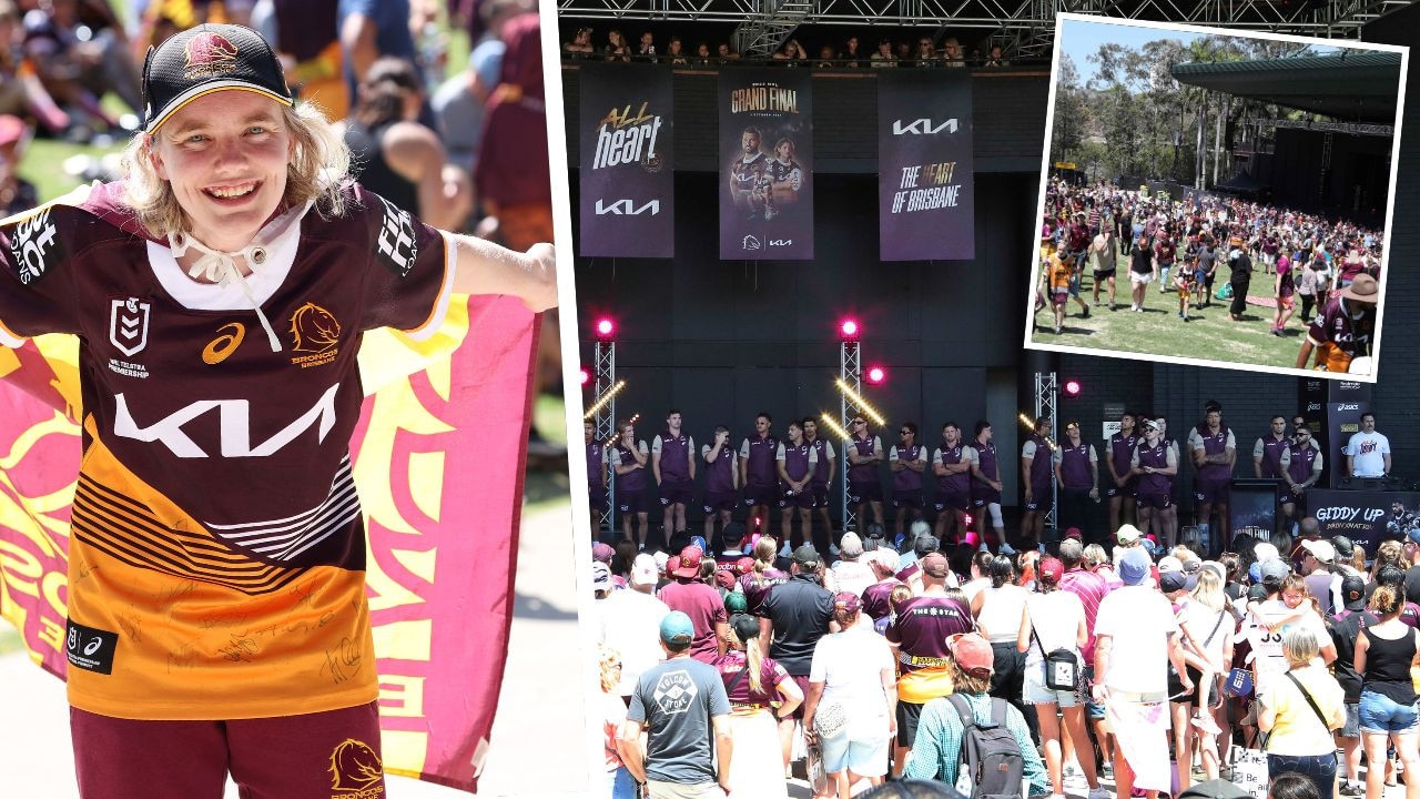 Broncos fans welcome defeated heroes back to Brisbane