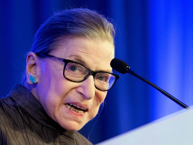 US Supreme Court Justice Ruth Bader Ginsburg in 2018 at the age of 85. Picture: AFP