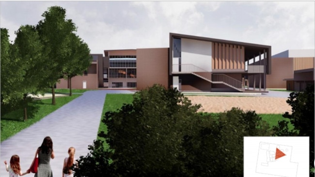 Artist impressions of the St Anthony of Padua Catholic College redevelopment at Austral.