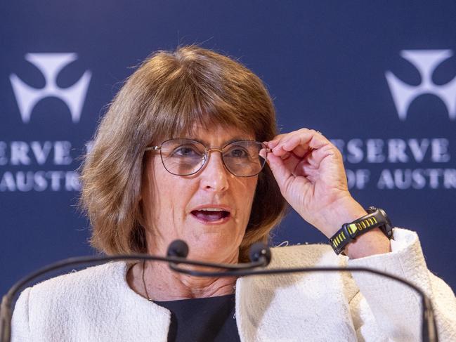 SYDNEY, AUSTRALIA. NewsWire Photos.December 10, 2024.RBA Governor, Michele Bullock holds a media conference discussing the Reserve Bank of AustraliaÃs monetary policy decision.Picture: NewsWire / Jeremy Piper