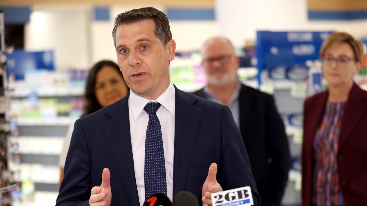 Health Minister Ryan Park said more than 1000 pharmacists in NSW had signed up to take part in the NSW pharmacy trial so pharmacists could provide more services to their communities. Picture: NewsWire / Damian Shaw