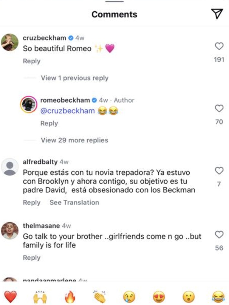 Cruz used the same caption and emoji as Nicola in the post.