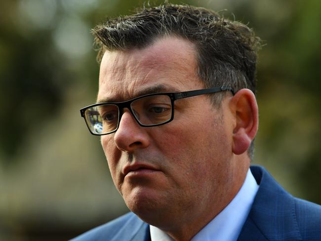 Victorian Premier Daniel Andrews speaks to media ahead of a sitting of the Parliament of Victoria at Parliament House in Melbourne, Tuesday, June 16, 2020. (AAP Image/James Ross) NO ARCHIVING