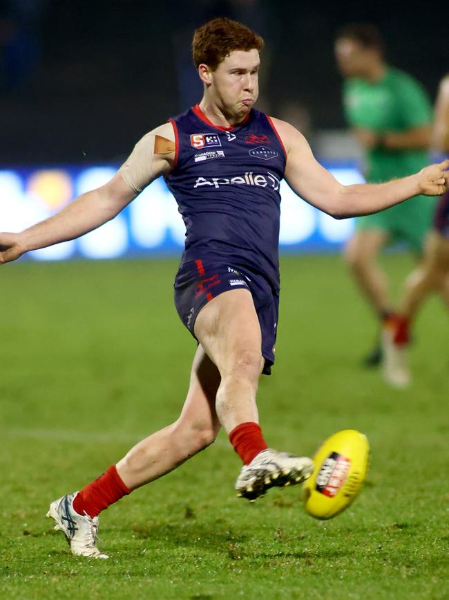 As has Norwood’s Baynen Lowe who arrived from the NAB League this year. Picture: Kelly Barnes