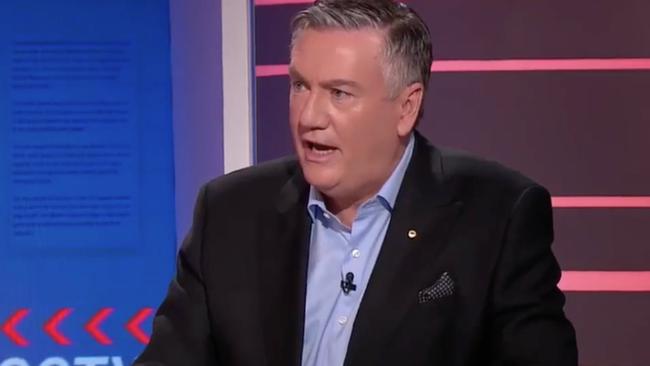 Eddie McGuire and Matthew Lloyd. Picture: Channel 9