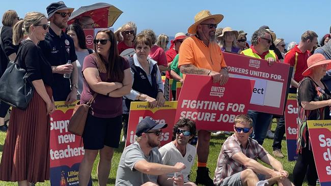 Public sector strikes Burnie 2022. Picture: Helen Kempton.