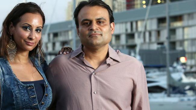 Pankaj and Radhika Oswal in Sydney. Picture: James Croucher