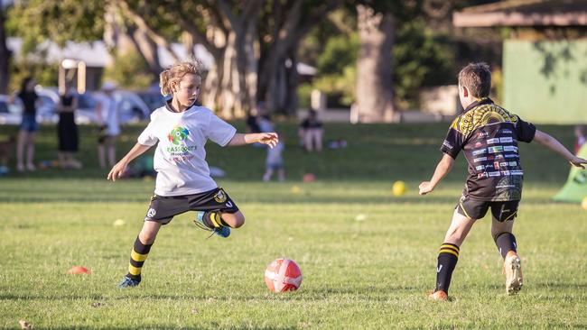 Football Australia's Community Team hosted a Coles MiniRoos program at the Mindil Aces Football Club for Under 6 -Under 11 teams to celebrate football and inclusivity. Picture: Daniel Abrantes / Football Australia