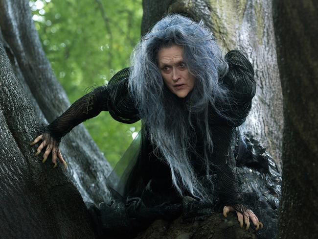 Bewitching ... Meryl Streep appears in a scene from "Into the Woods." Streep was nominated for a Golden Globe for best supporting actress. Picture: AP/Disney