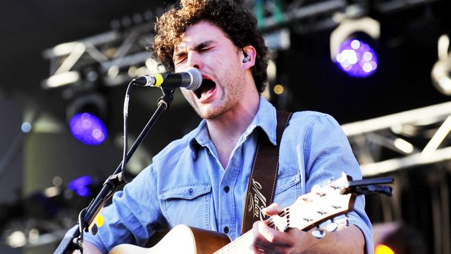 Vance Joy and band play at Bass in the Grass at the Gardens Amphitheatre.
