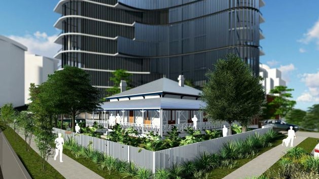 Artists impression of Pikos Group’s Lambert St development at Kangaroo Point.