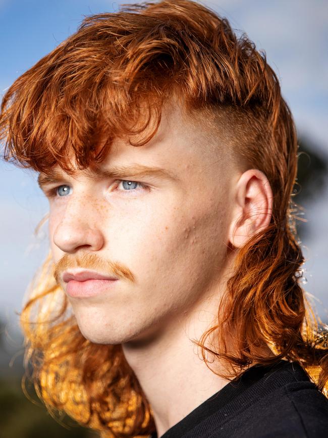 It’s official, Reece McGrath has Victoria’s finest mullet. Picture: Mark Stewart