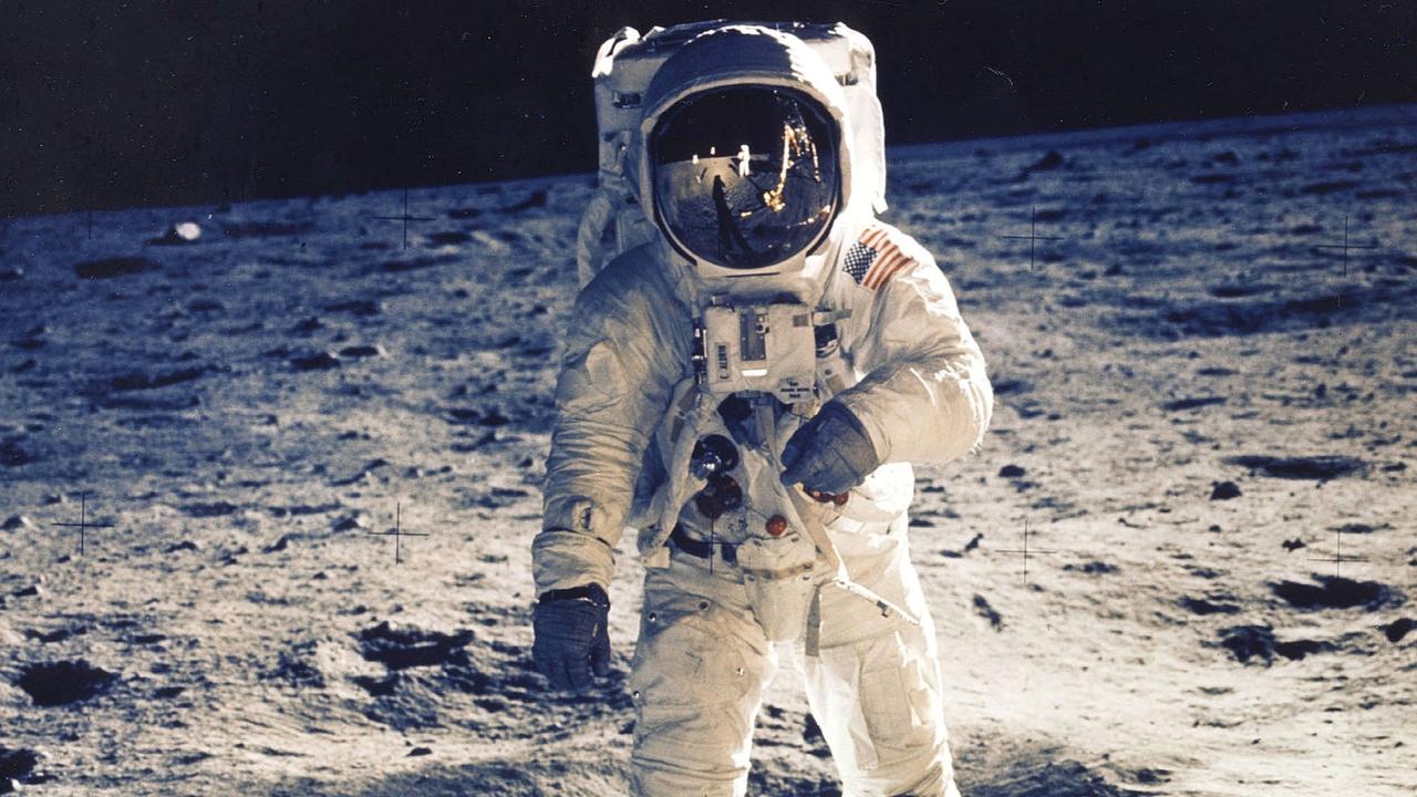 US Astronaut Edwin E. Aldrin Jr on the moon in 1969. Picture: NASA/Getty Images