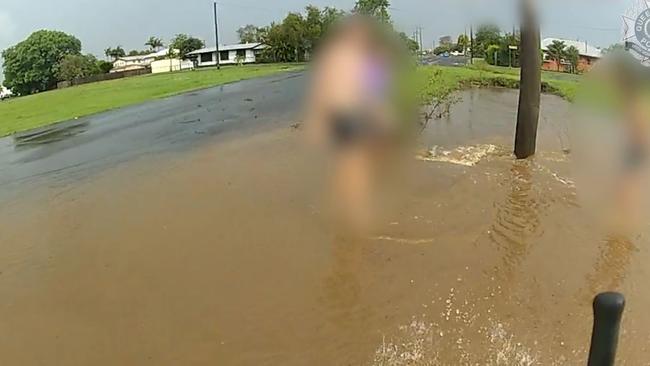 Police rushed to rescue a boy after he was swept through floodwaters and into a stormwater drain at the intersection of James and Basalt Street, in Mareeba. Picture: Supplied.