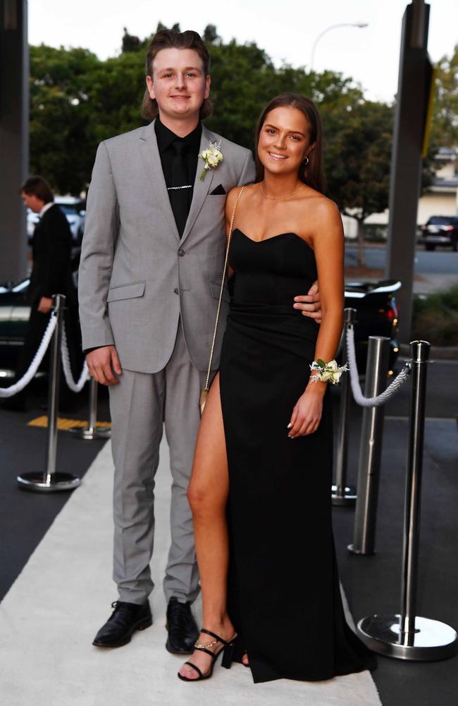 Frankie Miles and Molly Riches at year 12 formal, Nambour Christian College. Picture: Patrick Woods.