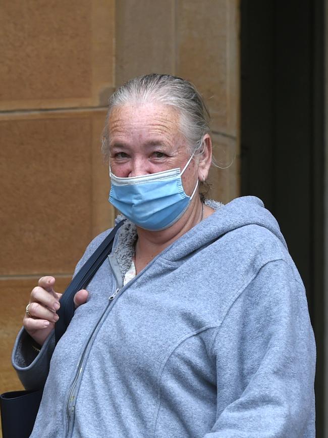 Lonely hearts scammer Dianne Davis leaves the Magistrate court. Picture: Tricia Watkinson