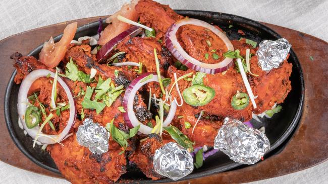 Delhi Palace’s chicken tandoori dish. Picture: Wadih Nader