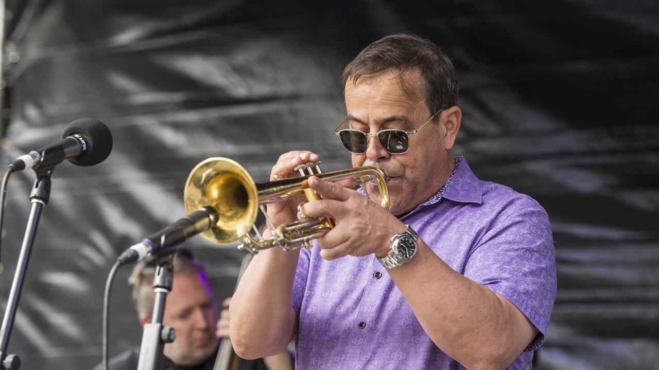 Modesto Briseno perform during the Manly Jazz festival at Manly on Saturday. Picture: Troy Snook