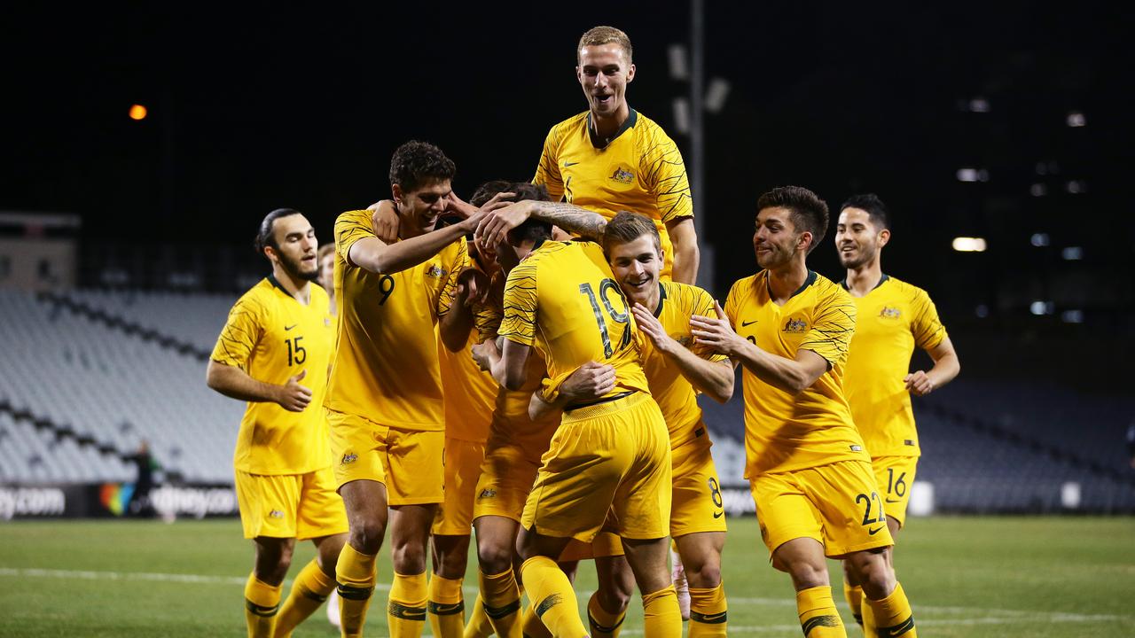 Australia's Under 23 Olyroos side in action.