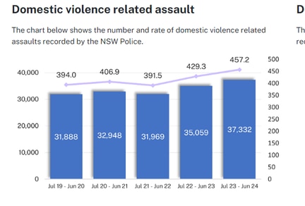 Domestic violence related assault is on the rise. Picture: BOSCAR.