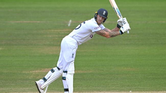 Ben Stokes swats a shot onto the leg side.. Picture: Getty