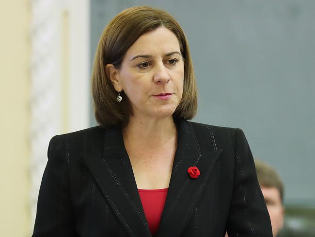 Deb Frecklington in action during Question Time