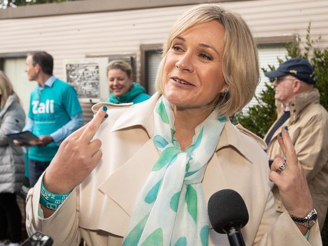 Independent Warringah MP Zali Steggall said she was keeping “every finger and toe crossed” that more independents make it into parliament at this election. Picture: Julian Andrews