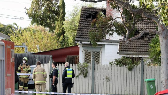 The blaze erupted at the home about 3:15am. Picture: David Crosling