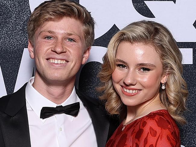 SYDNEY, AUSTRALIA - DECEMBER 06: Robert Irwin and Rorie Buckey attend the GQ Australia Men Of The Year Awards in association with BOSS at Bondi Pavilion, Bondi Beach on December 06, 2023 in Sydney, Australia. (Photo by Brendon Thorne/Getty Images for GQ Australia)