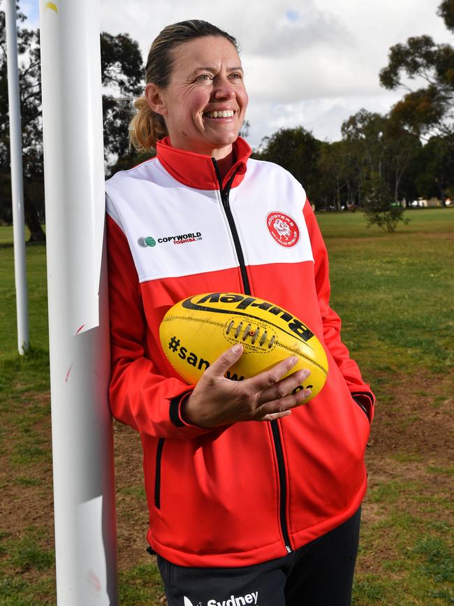 Former South Adelaide coach Krissie Steen has returned to the SANFLW as North Adelaide’s new mentor. Picture: AAP/Keryn Stevens